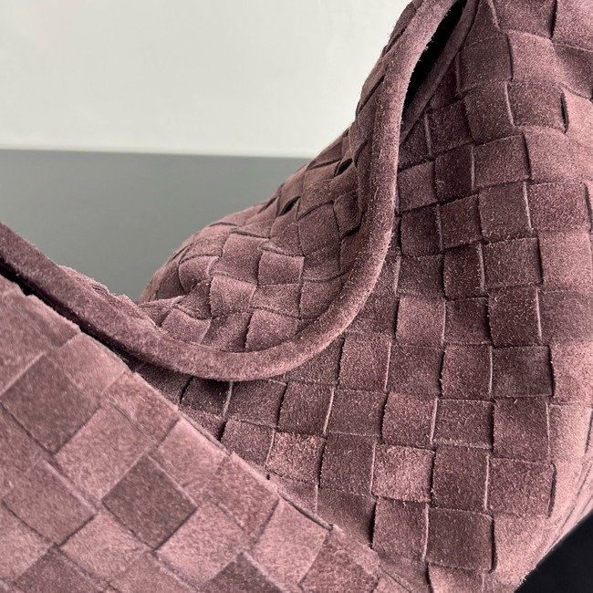 Bottega Veneta Hop calf leather Suede 796262 Dark barolo