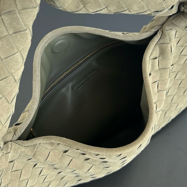 Bottega Veneta Hop calf leather Suede 796262 light gray