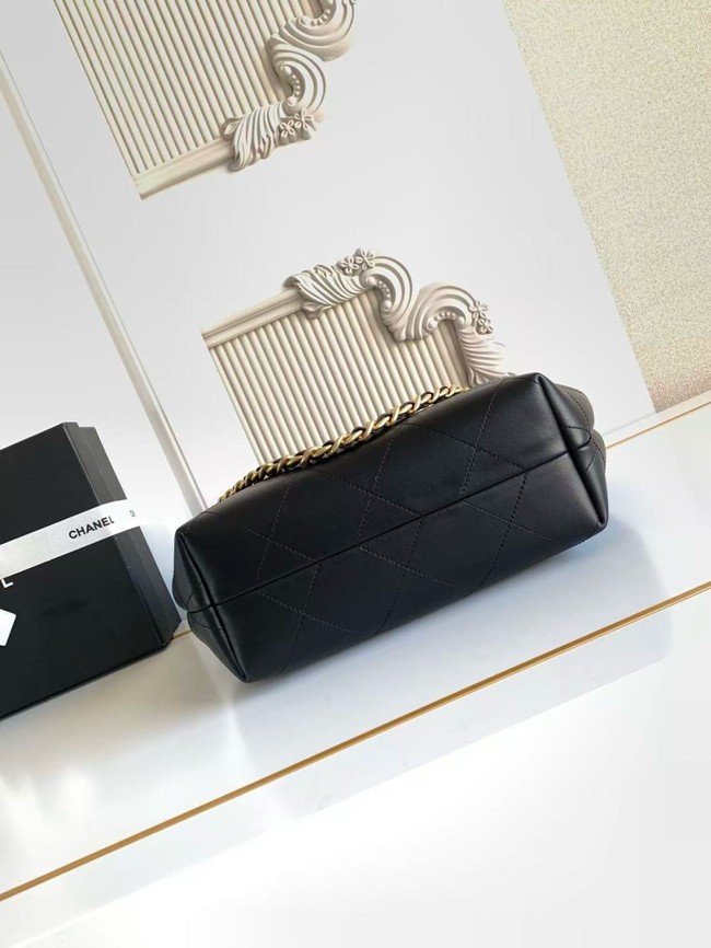 CHANEL Hobo Bag Calfskin AS5970 black