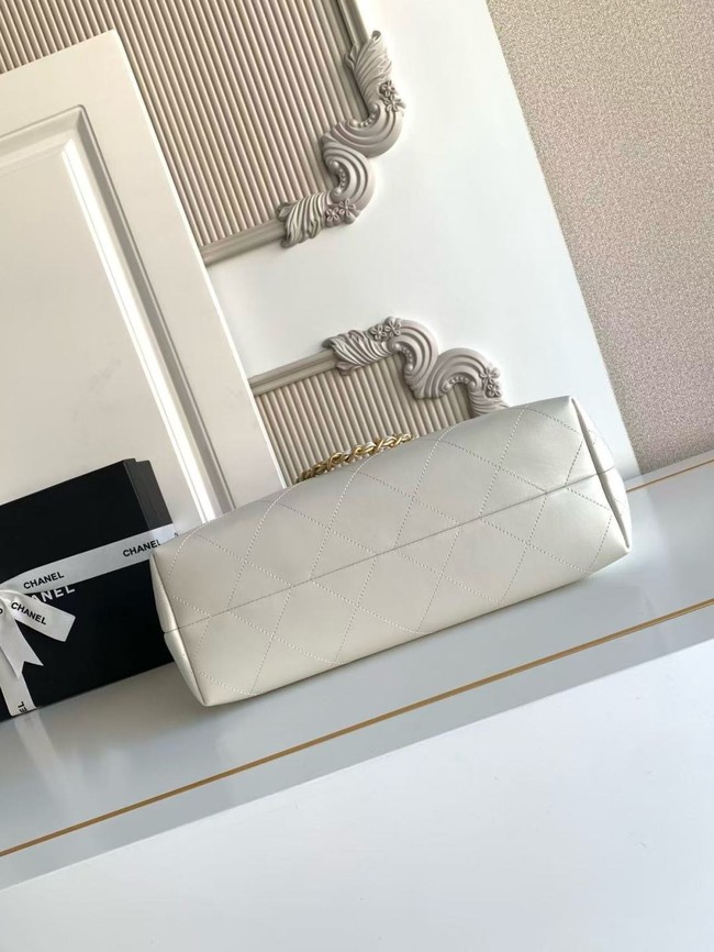 CHANEL Hobo Bag Lambskin AS5978 white