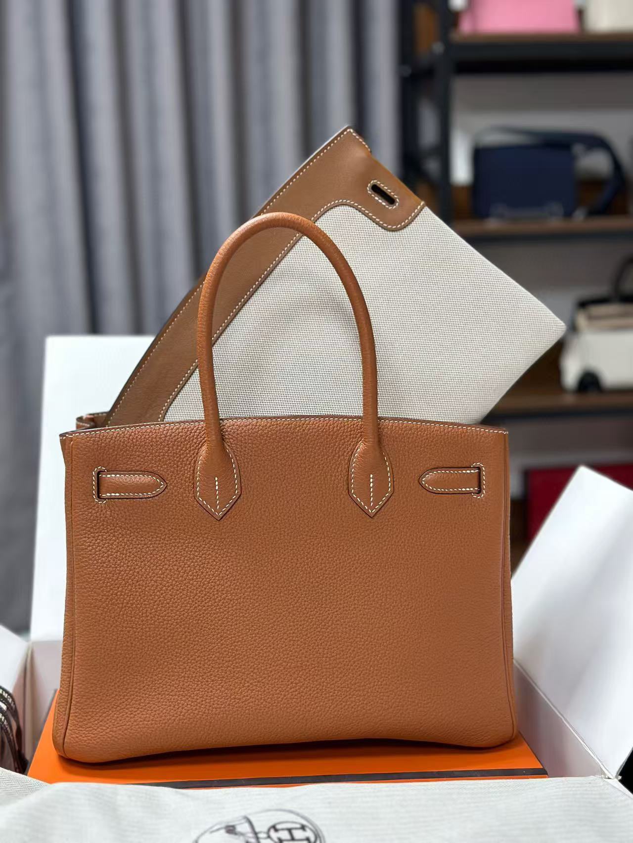 Hermes Original Togo Leather Dual Purpose HB8302 Brown Hermes Original Togo Leather Dual Purpose HB8302 Brown