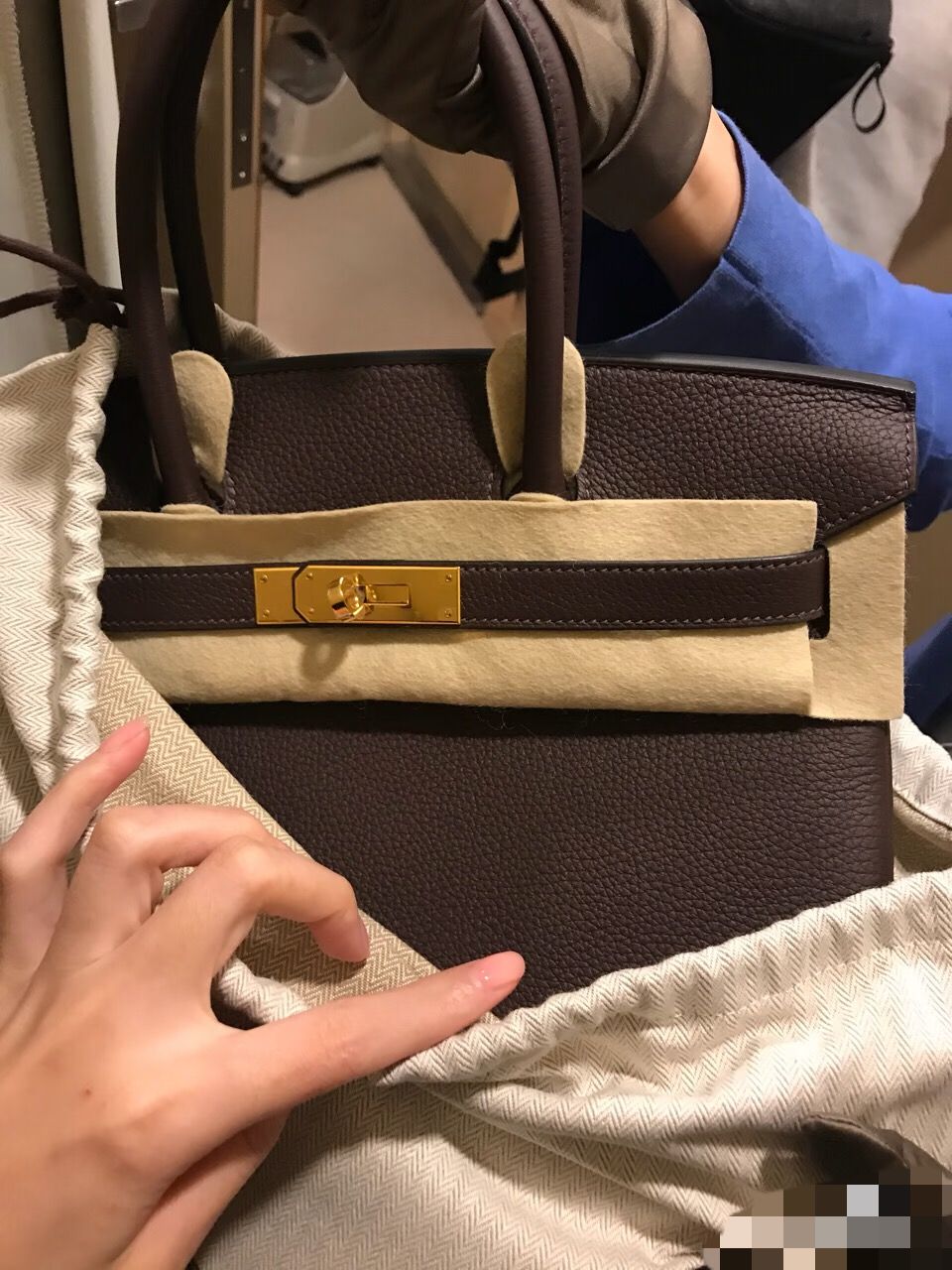 Hermes Original Togo Leather HB30O Coffee Hermes Original Togo Leather HB30O Coffee