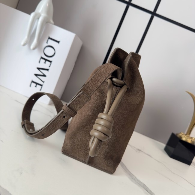 Loewe Flamenco Leather Shoulder Bag 262386 dark brown