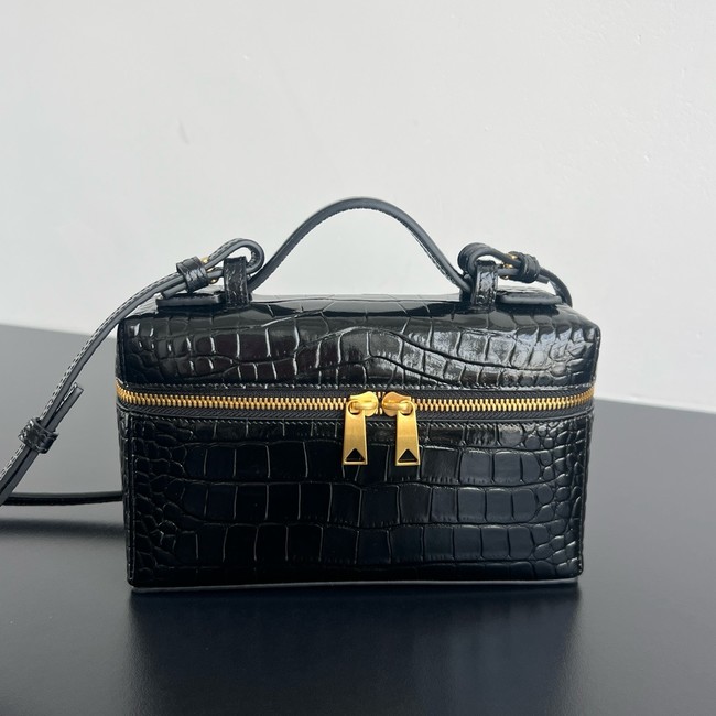 Bottega Veneta Bang Bang Crocodile skin 789109 black