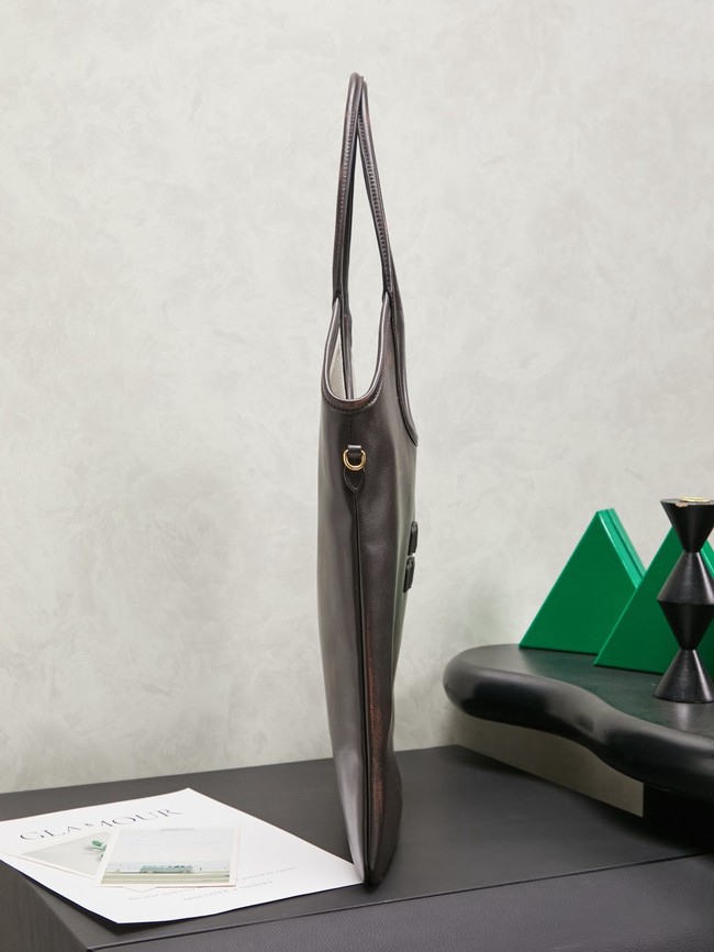 MIUMIU IVY leather handbag 5GB231 brown