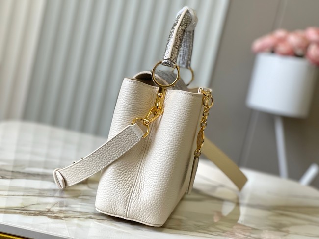 Louis Vuitton Capucines BB M89369 Cream&gray Snake skin