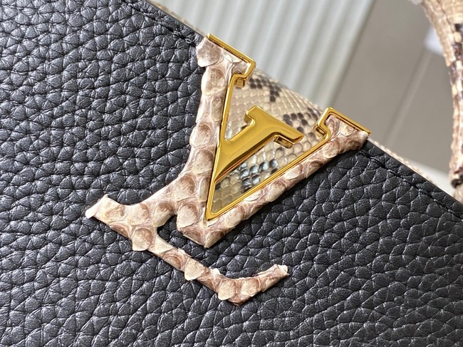 Louis Vuitton Capucines Mini M89369 black&gray Snake skin