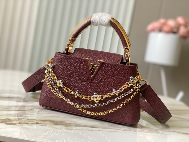 Louis Vuitton Capucines East-West BB M26345 Grenat Red