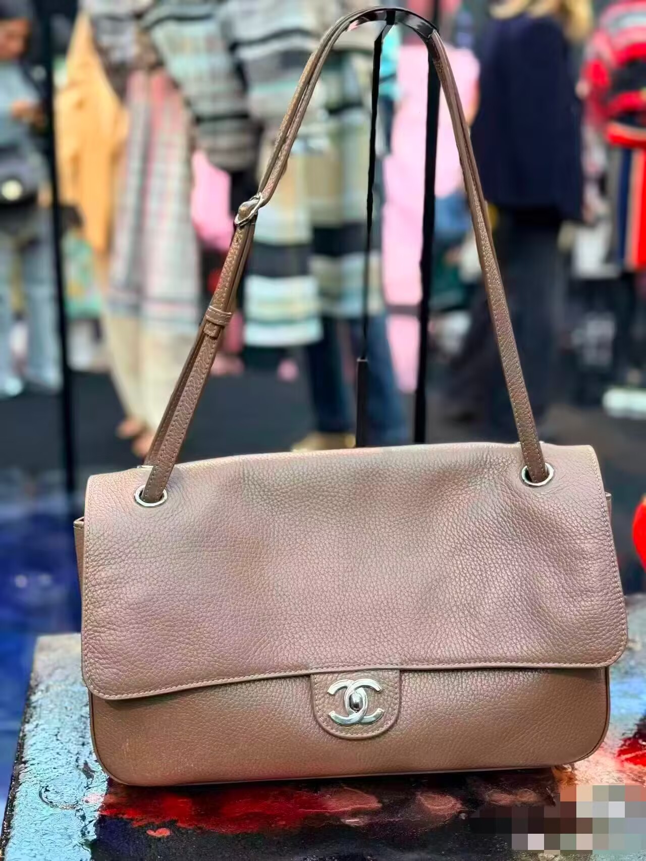 Chanel 26SS Original Leather Tote Shopping Bag 1A013 Gray Chanel 26SS Original Leather Tote Shopping Bag 1A013 Gray