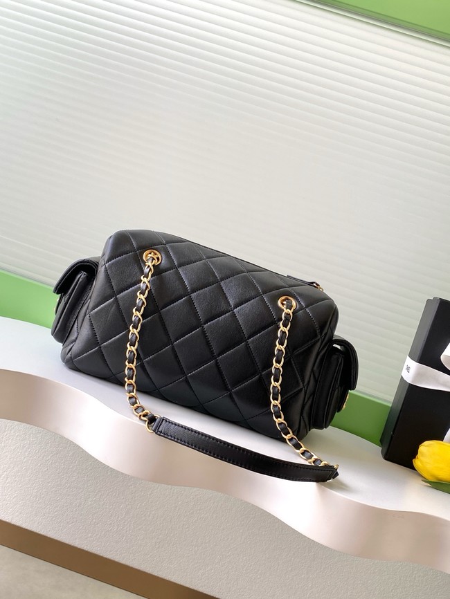Chanel Lambskin Small Bowling Bag AS5792 black