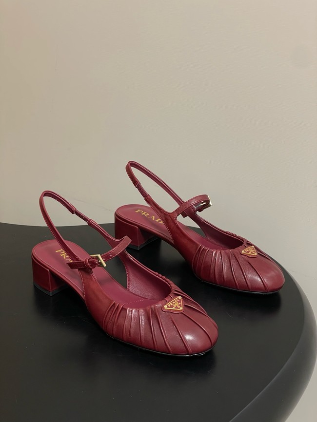 PRADA leather slingback Sandals 21056-4