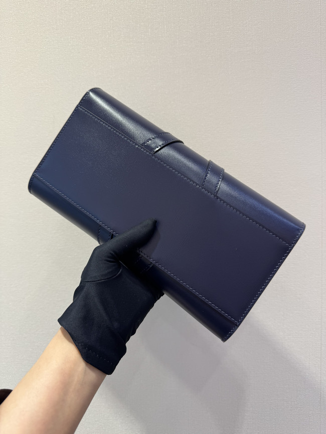 Hermes swift Leather Clutch 37568 dark blue Hermes swift Leather Clutch 37568 dark blue