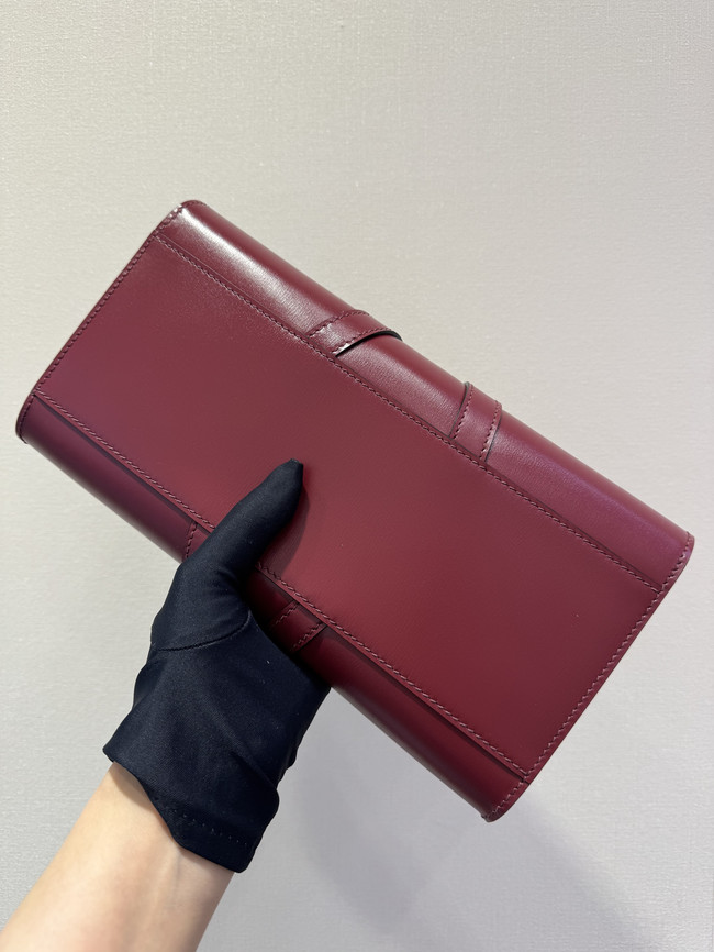 Hermes swift Leather Clutch 37568 red Hermes swift Leather Clutch 37568 red