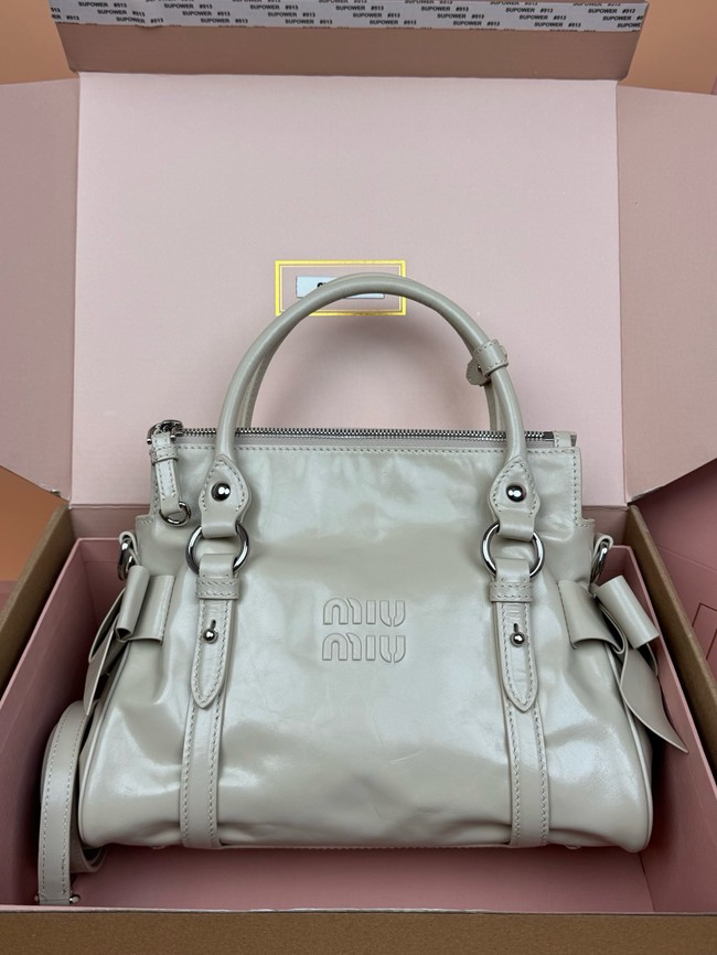 MIU MIU Original Leather Top Handle Bag 3598 gray