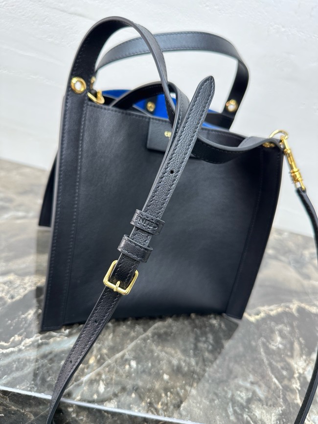 Celine SMALL CUBE BAG IN NATURAL Calfskin 124182 black