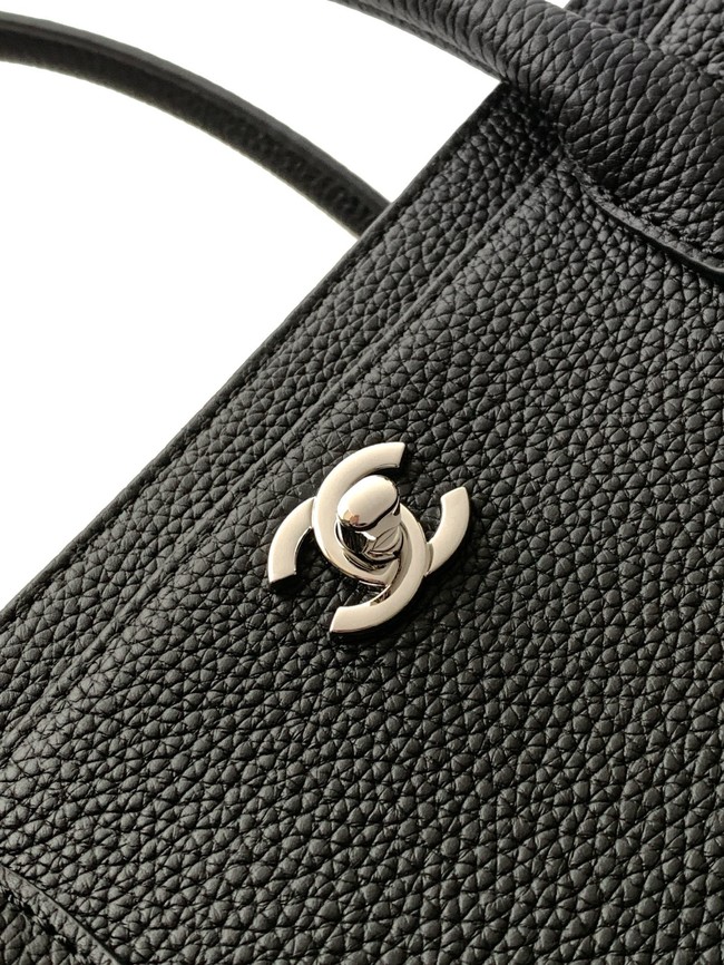 CHANEL Medium Tote Bag AS2157 black&Silver-Tone Metal