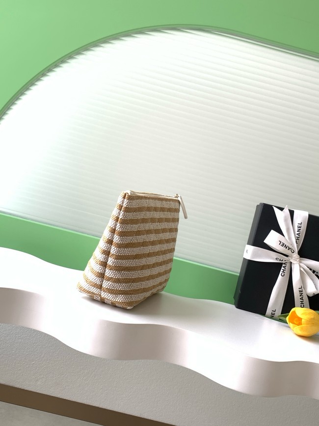 CHANEL Zipped Case AS4989 Dark Beige