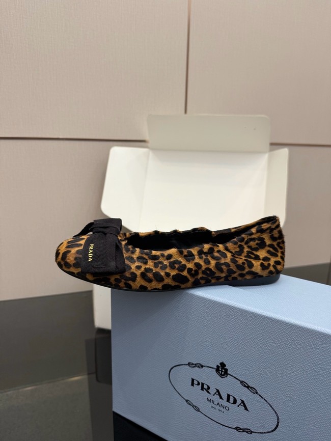 Prada Mordore nappa leather ballerinas with bow 55723-5