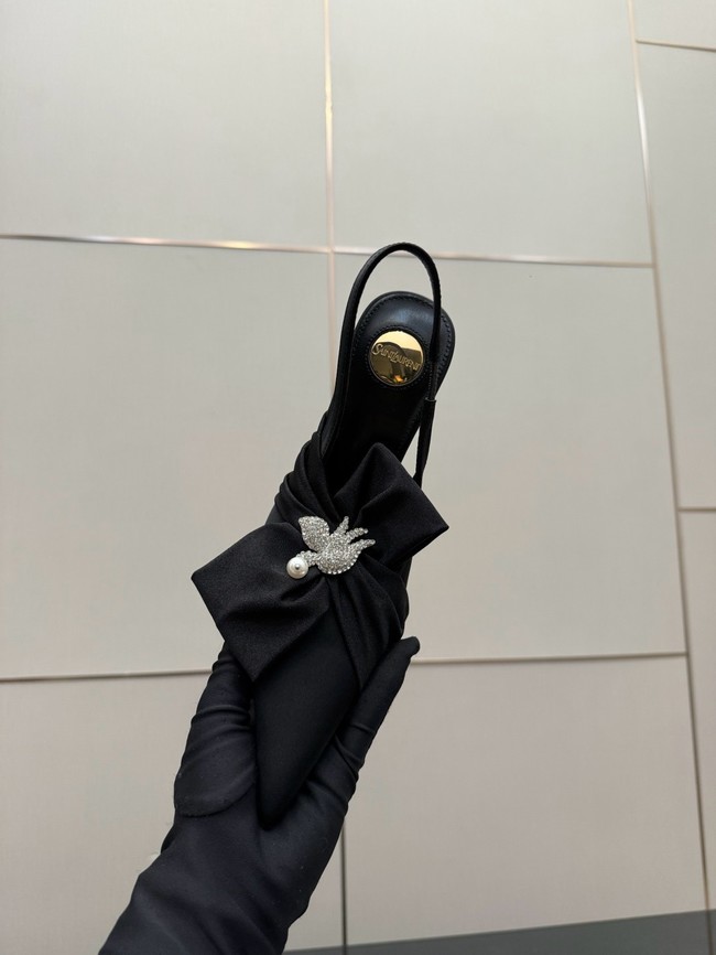 Saint Laurent AMALIA slingback pumps in satin crepe Heel 10.5CM 55726-7