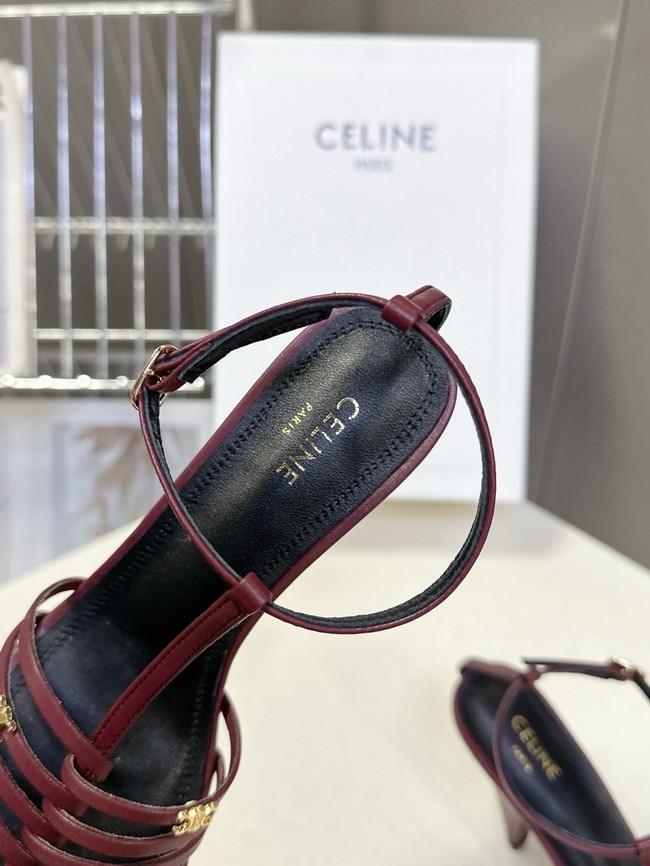 CELINE CAGE STRAPPY SANDAL IN LAMINATED LAMBSKIN 36657-4