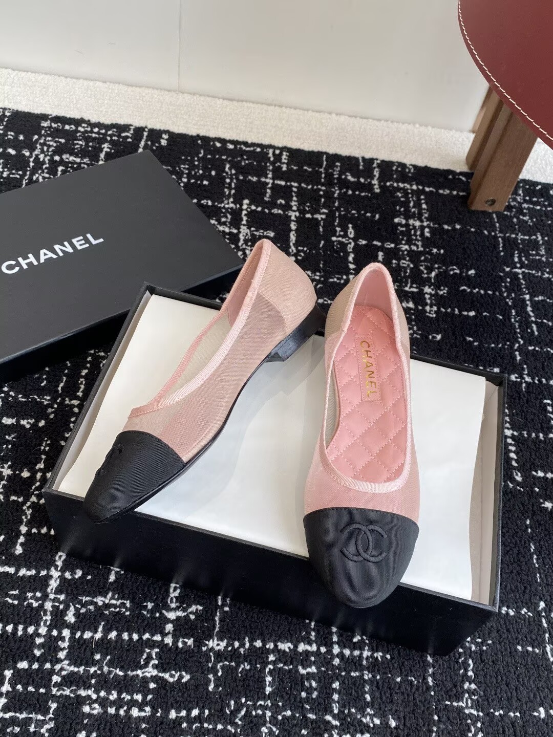 Chanel Ballet Flats Shoes 73012 Pink