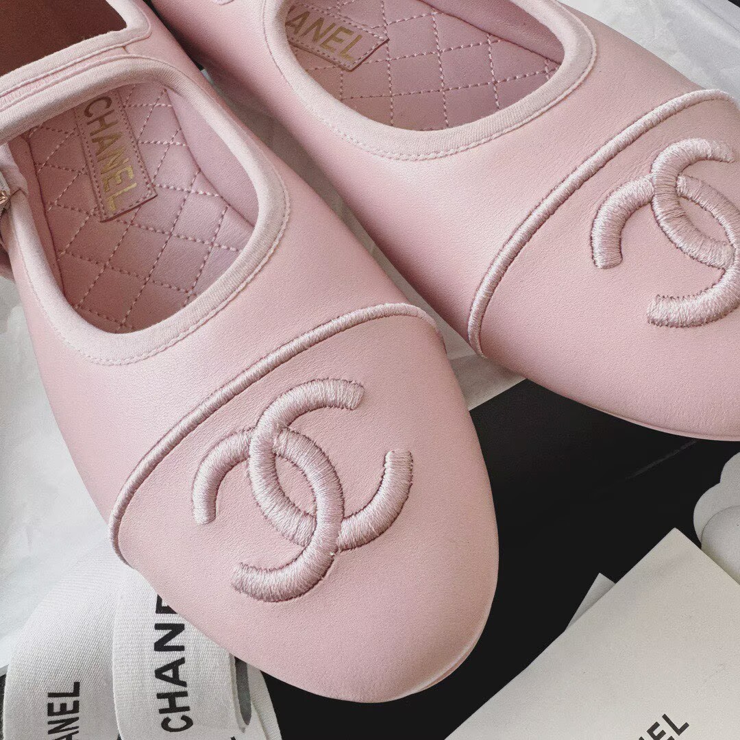 Chanel Ballet Flats Shoes 73013 Pink