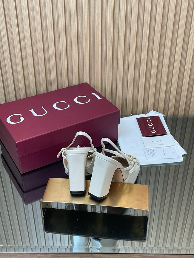 Gucci Womens slingback pump with Horsebit Heel 9.5CM 66924-6