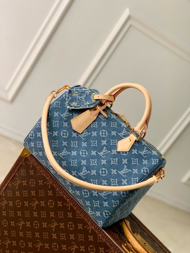 Louis Vuitton NEW Speedy Soft 30 M14430 Blue Denim