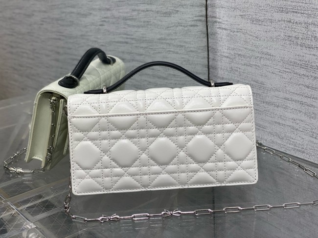 My Dior Mini Bag Cannage Lambskin S0984PU white&black