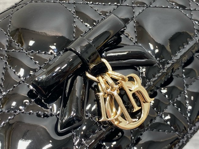 My Dior Mini Bag Cannage patent leather S0984PU black