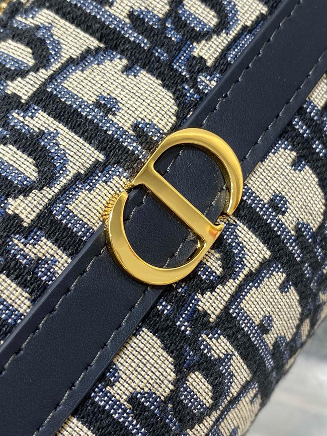 Small DiorTravel Nomad Pouch Blue Dior Oblique Jacquard 5267