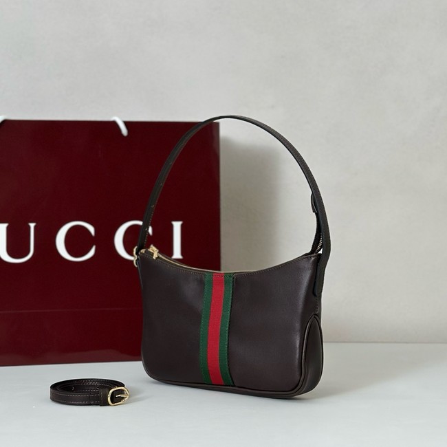 Gucci Lunetta small crossbody bag 863406 Dark brown