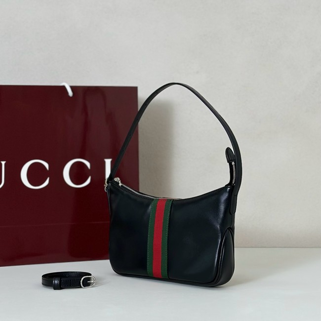 Gucci Lunetta small crossbody bag 863406 black