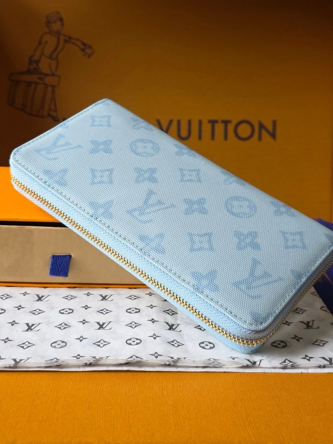 Louis Vuitton Zippy Wallet M27685 Bleu Courrier