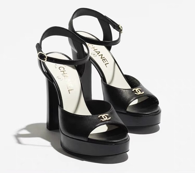 Chanel Sandals Laminated Lambskin 11CM 66966-3