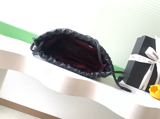 Chanel Lambskin Hobo Bag AS5227 black