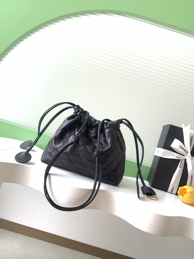 Chanel Lambskin Hobo Bag AS5227 black