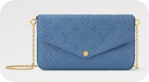 Louis Vuitton Pochette Felicie M28891 Blue Jean