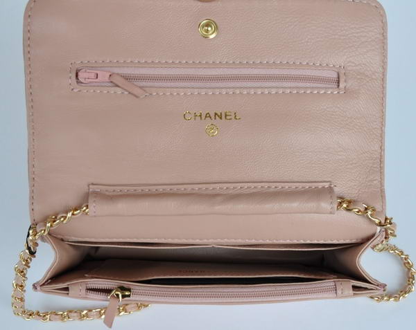 Chanel Lambskin Leather Flap Bag A33814 Pink Gold