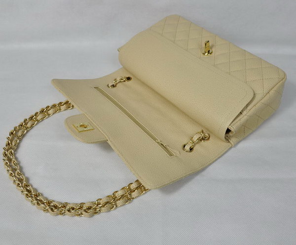 Chanel 2.55 Quilted Flap Bag 1112 Beige with Gold Hardware