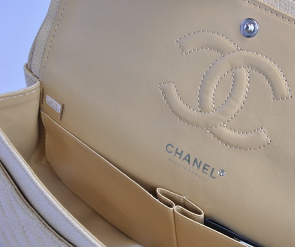 Chanel 2.55 Quilted Flap Bag 1112 Beige with Silver Hardware