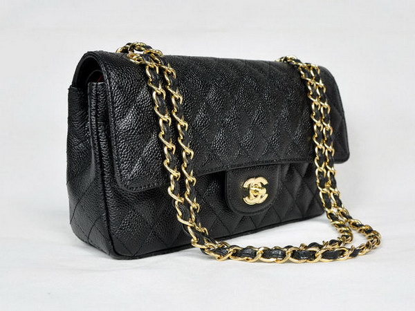 Chanel 2.55 Quilted Flap Bag 1112 Black with Gold Hardware