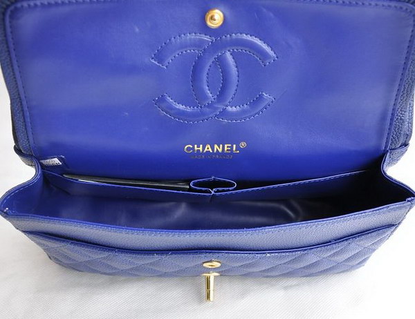 Chanel 2.55 Quilted Flap Bag 1112 Deep Blue with Gold Hardware