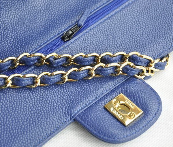 Chanel 2.55 Quilted Flap Bag 1112 Deep Blue with Gold Hardware