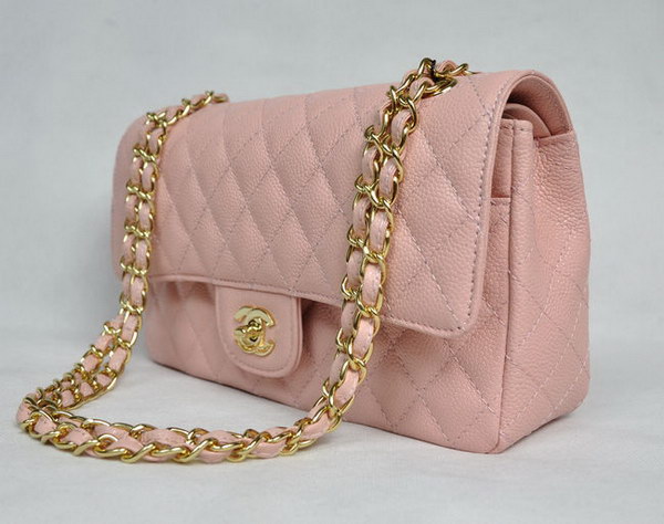 Chanel 2.55 Quilted Flap Bag 1112 Pink with Gold Hardware