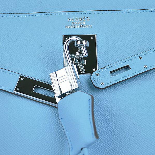 Hermes Kelly 32cm Bags Togo Leather Light Blue