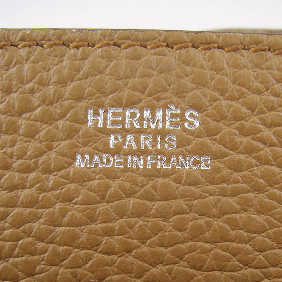 Hermes Light-Coffee Cow Leather Messenger Bags H2811