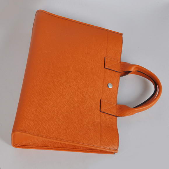 Hermes Briefcase 40CM Clemence Leather Bag Orange