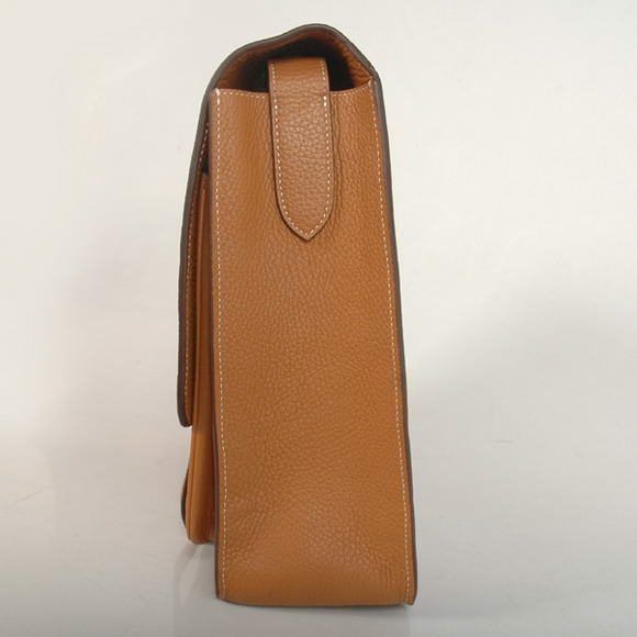 Hermes Steve 35CM Messenger Bag Clemence Leather Camel