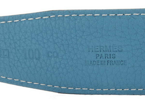 Hermes Belts Original Leather Diamond Everose Blue